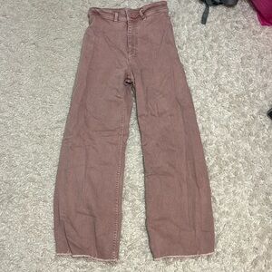 Zara high rise pink pants, size 4, lightly worn